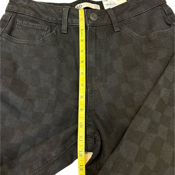Sonoma Goods for Life Black Checker High Rise Straight Jeans Size 9/29W - Picture 11 of 12